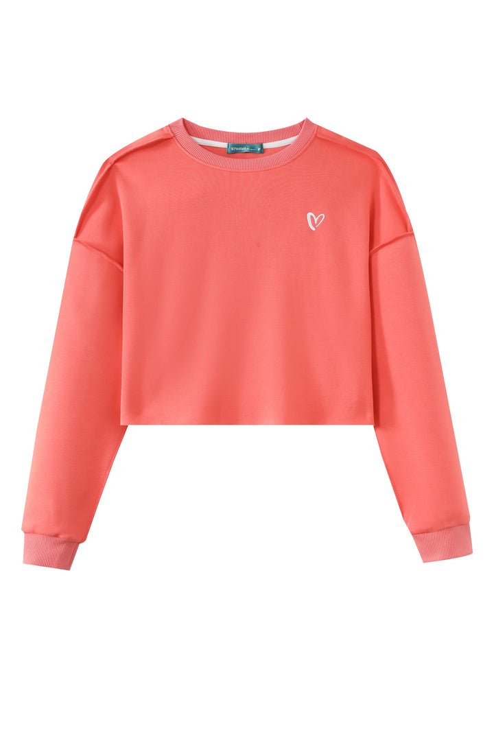 teen heathered sweat - coral