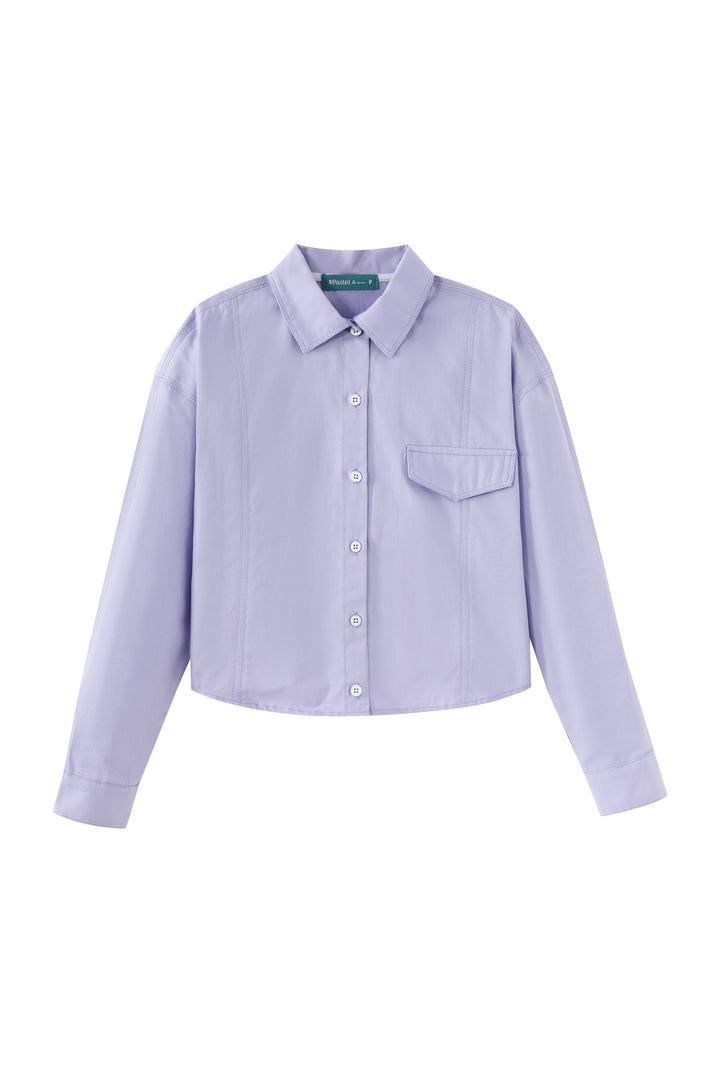 teen shirt with side pocket - lavender