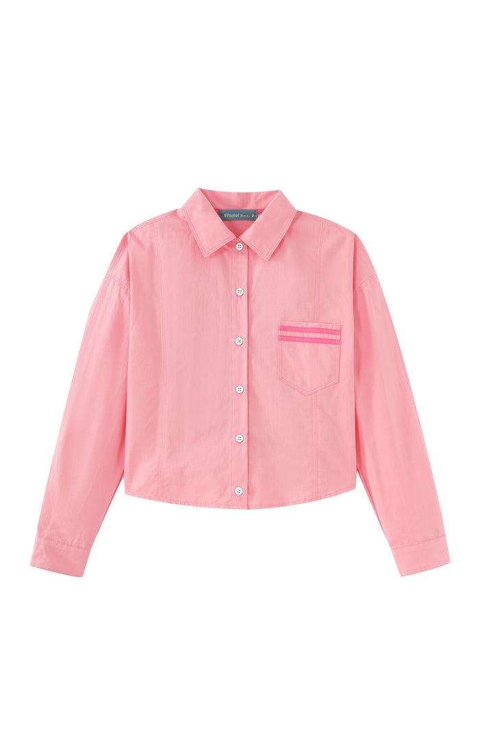 teen shirt with side pocket - pink