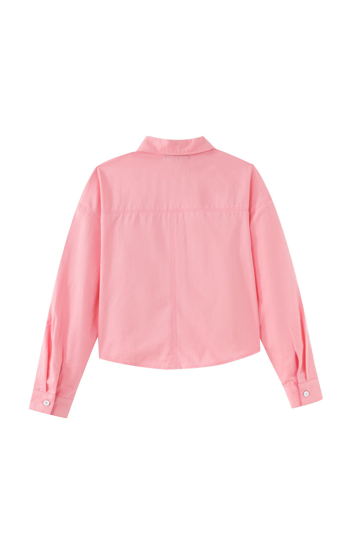 teen shirt with side pocket - pink