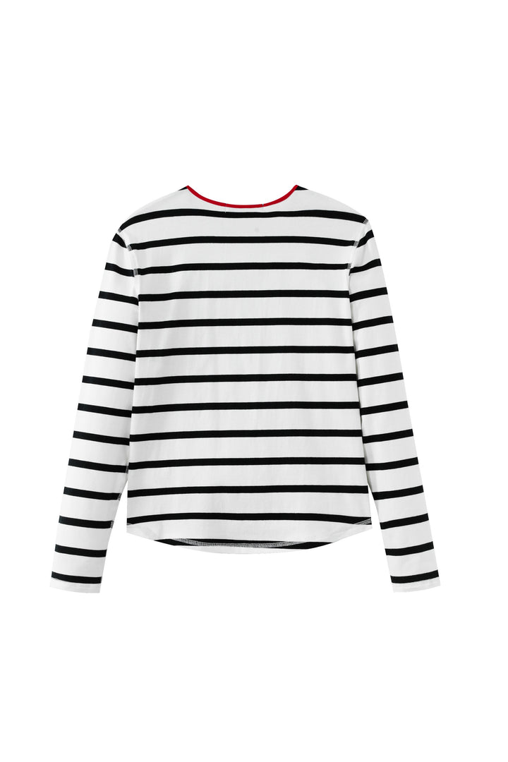 striped henley - black striped