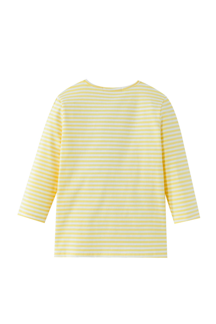 long sleeve striped limonada t-shirt - yellow striped