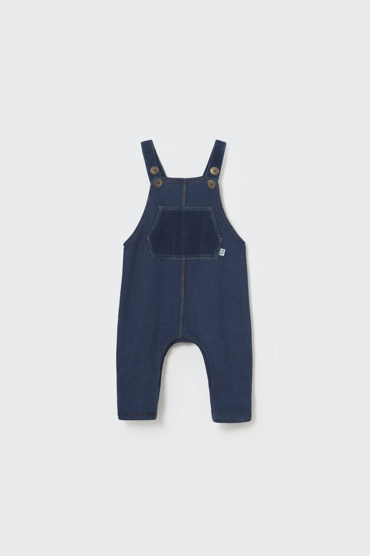 one piece corduroy pocket overalls - denim