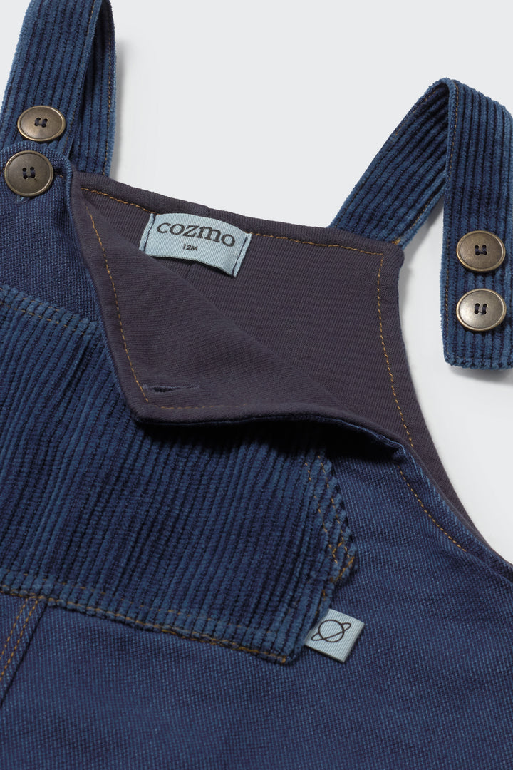 one piece corduroy pocket overalls - denim