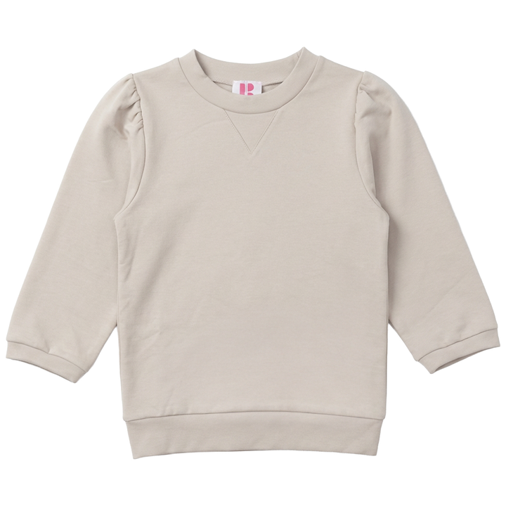 tee l/s puff sleeve - beige