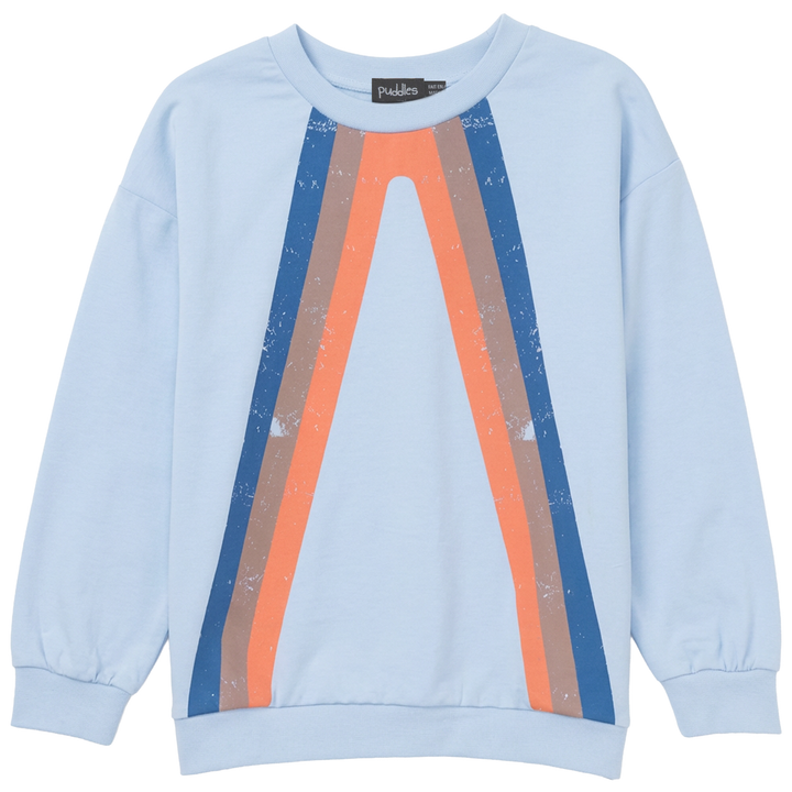 set outfit multi sweatshirt and skirt - blue