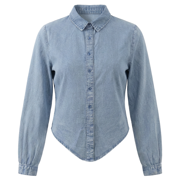 shirt l/s denim - denim wash