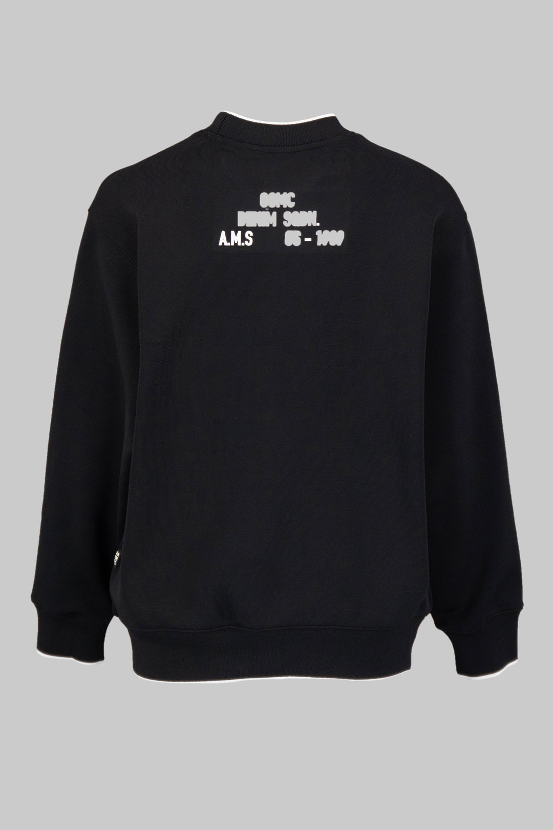top l/s oversized dressy logo sweatshirt - dark black