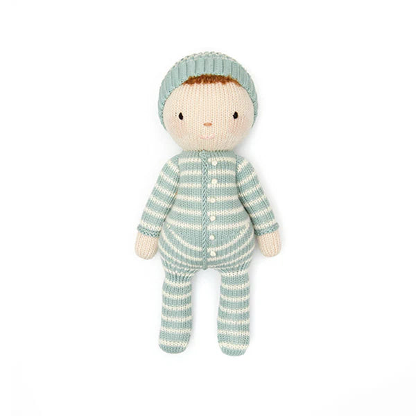 doll baby liam 11 inch - sky blue/natural