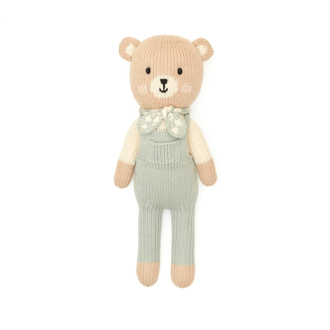 teddy arthur the farmer bear 11"" - smokey green/natural