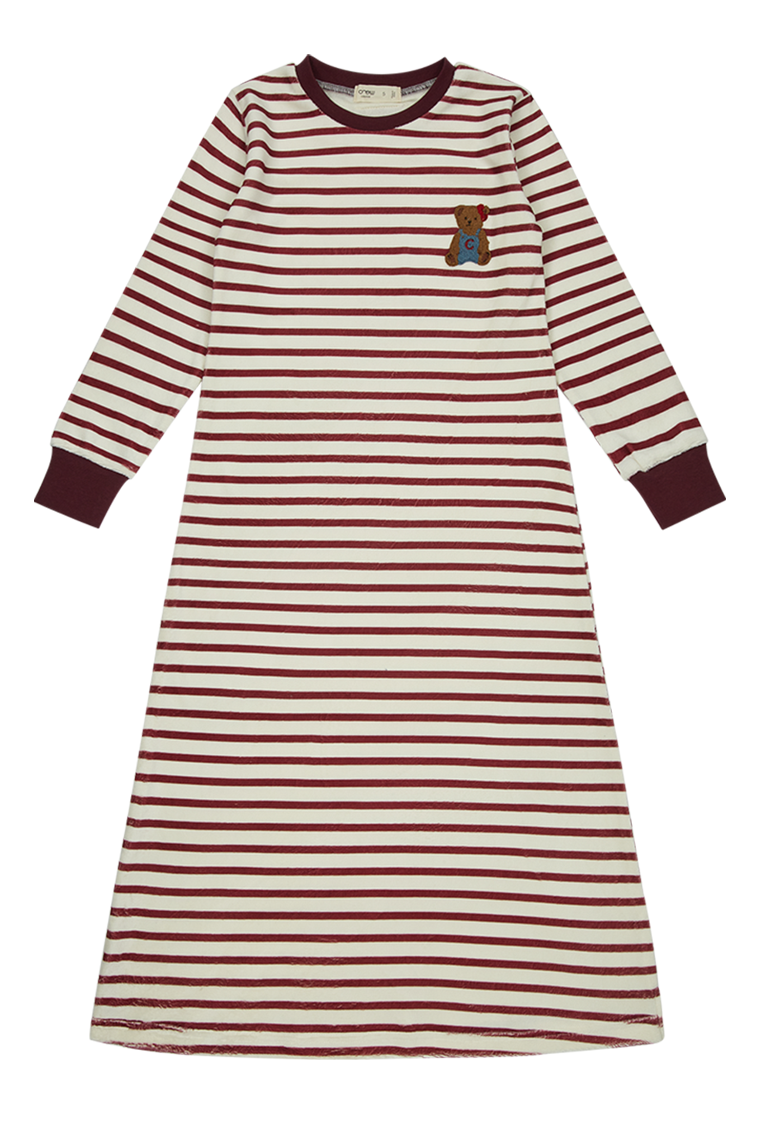 nightgown striped teddy