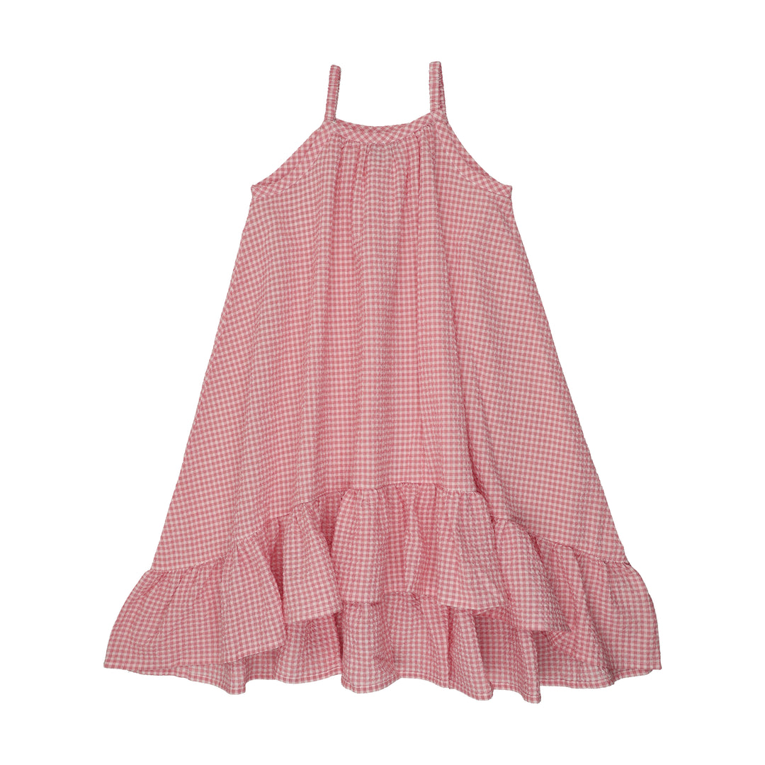 maxi dress gingham coral - hot pink Lily and Todd maxi dress gingham coral - hot pink Lily and Todd