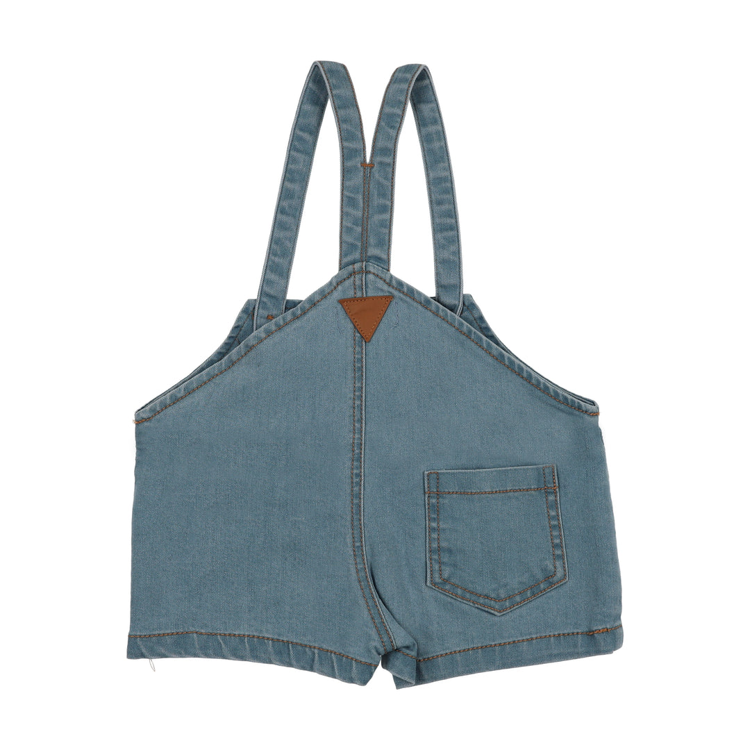 one piece chambray overalls - blue chambray