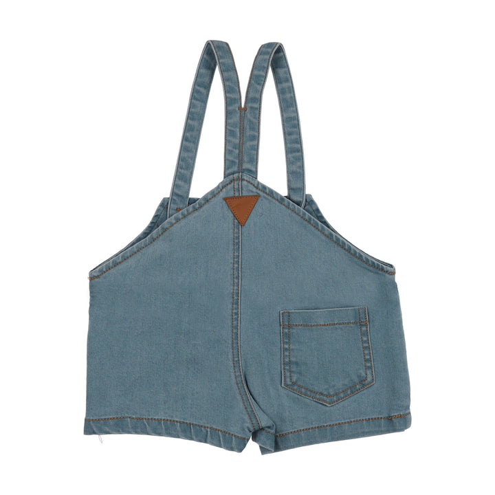 one piece chambray overalls - blue chambray