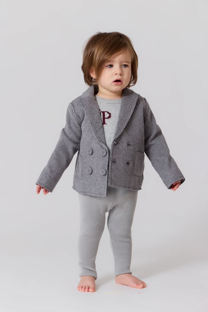 set outfit knit logo sweater and leggings - cranberry