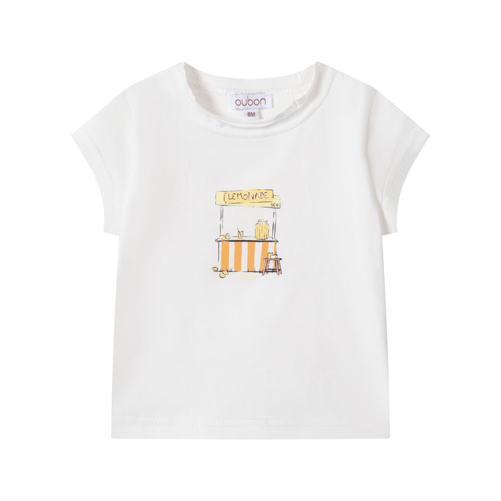 set outfit lemonade stand tee and bloomers - white/yellow