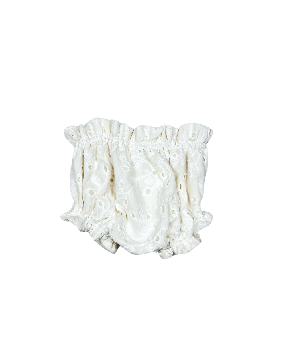 set outfit eyelet shirt and bloomer - pearl