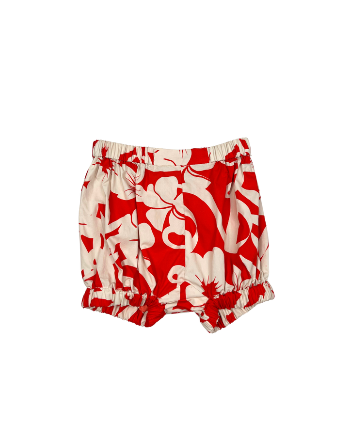 bloomer skipper gathered floral print - hibiscus