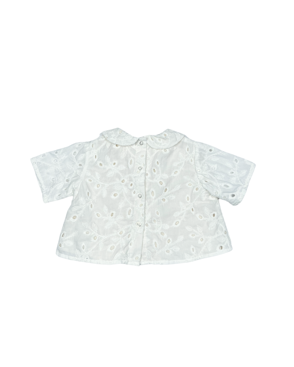 set outfit eyelet shirt and bloomer - pearl