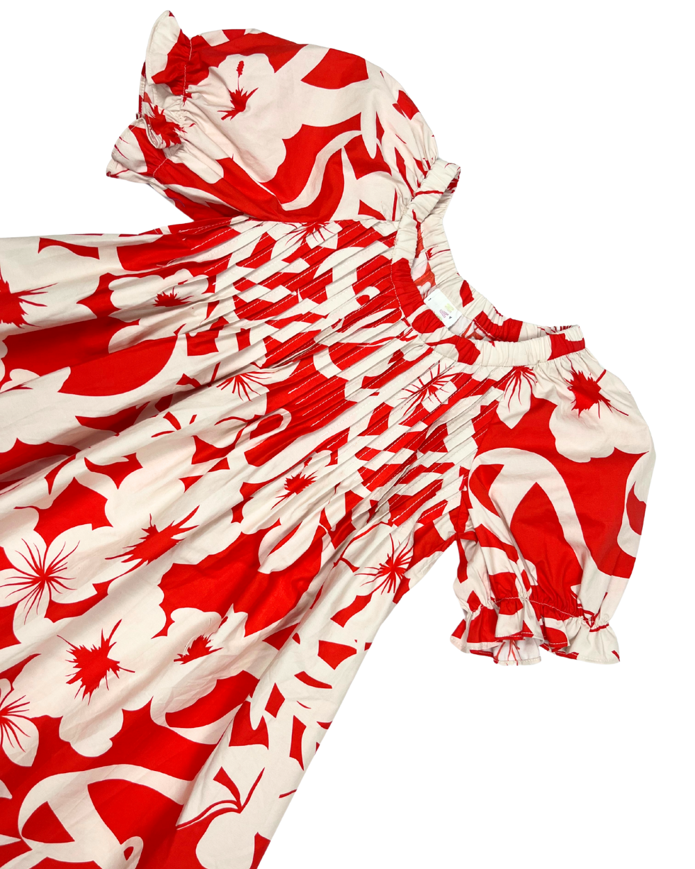 dress tea length fantasia - hibiscus