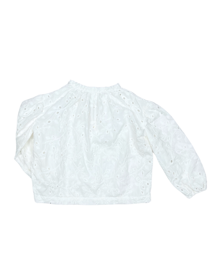 top l/s eyelet - pearl