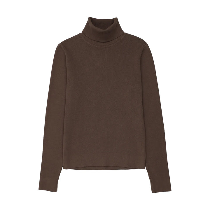 dress tweed pinafore jumper with knit turtleneck - green/brown