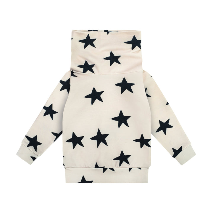 top l/s stars turtle neck - stars white