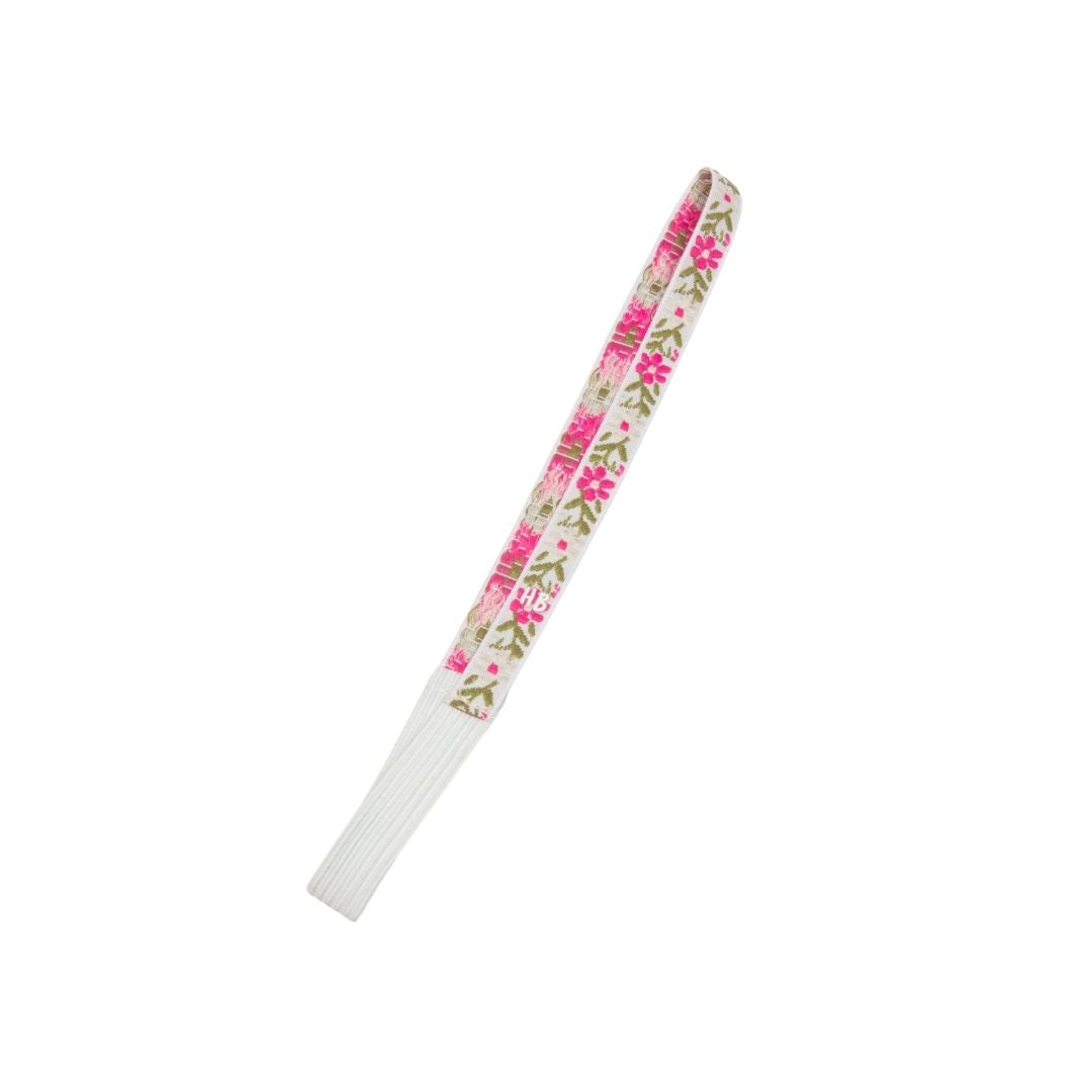 sweatband floral weave small - white