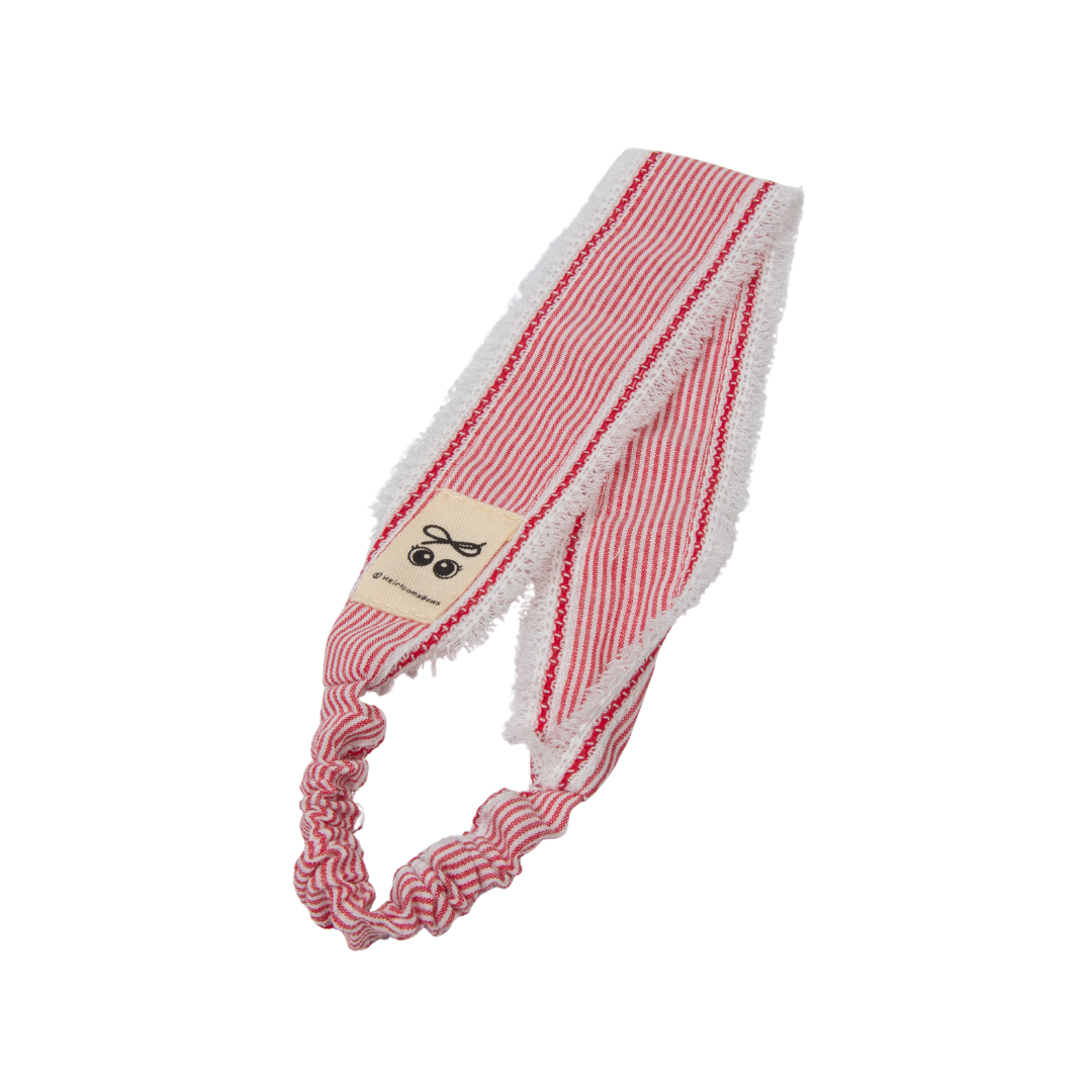 sweatband stripe with check small - stripe/red