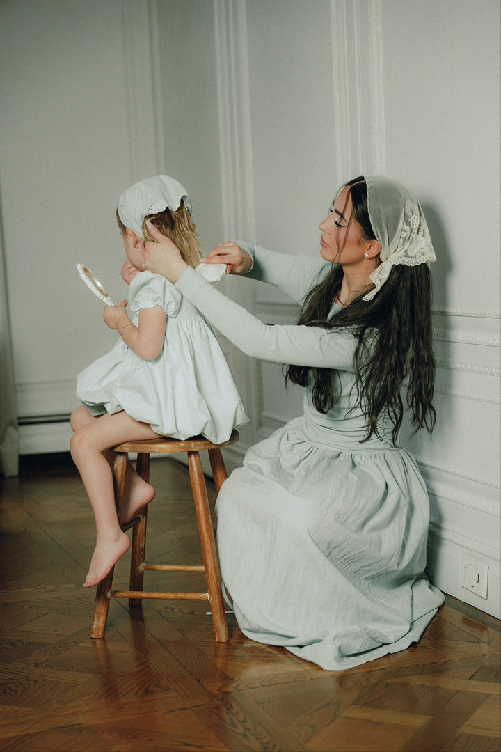 dress saville bubble hem - mint