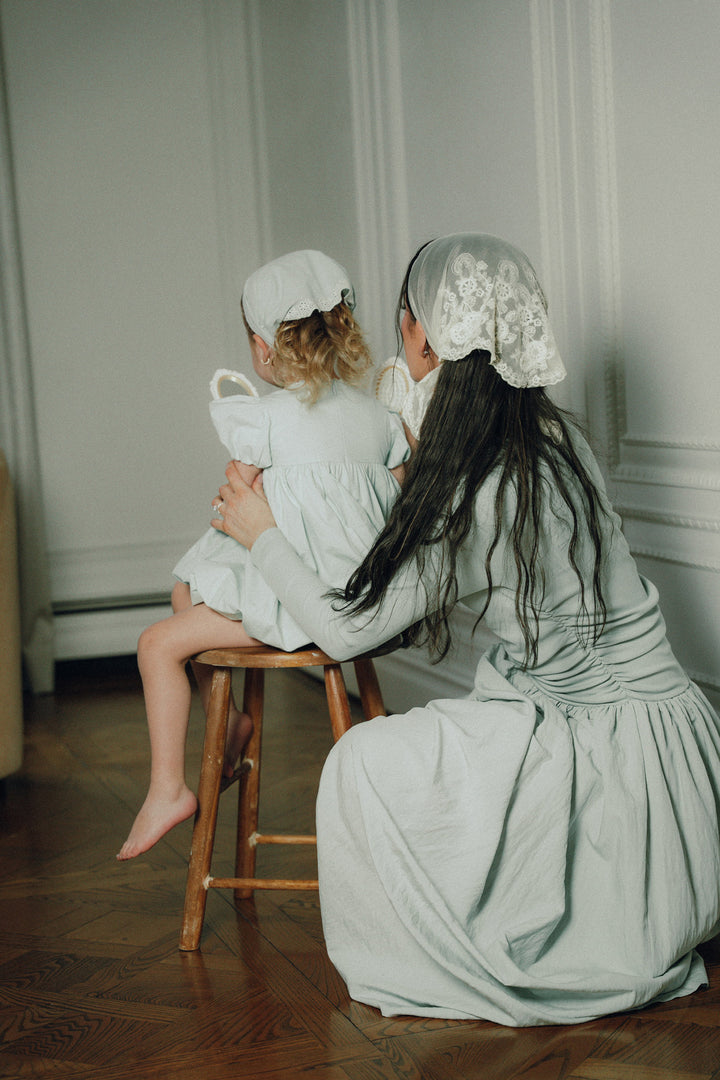 dress saville bubble hem - mint