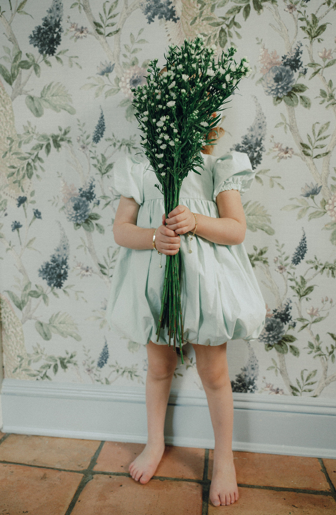 dress saville bubble hem - mint