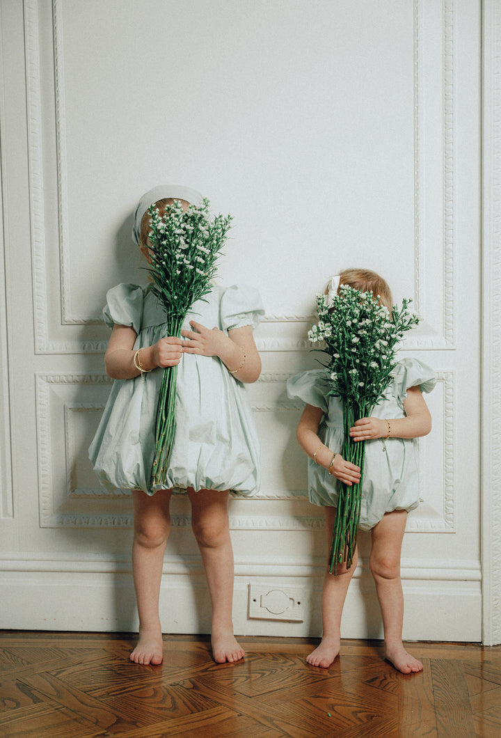 dress saville bubble hem - mint