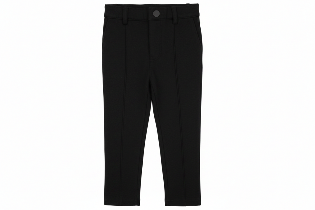 pants husky knit with seam - black
