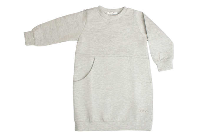 dress scuba sweatshirt with pockets - grey
