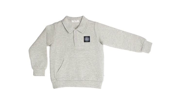 polo l/s scuba sweatshirt - grey