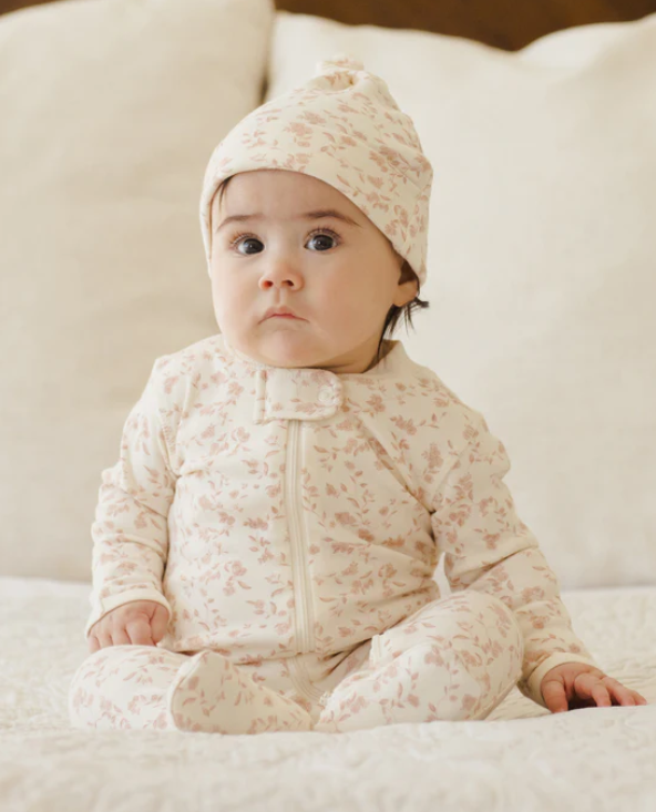 zip long sleeve sleeper footie - french garden
