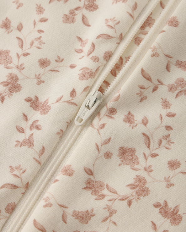 footie french garden with knot beanie - ivory