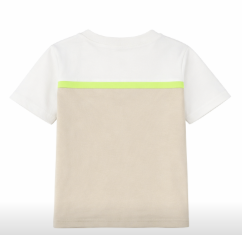 tee s/s neon striped - tan