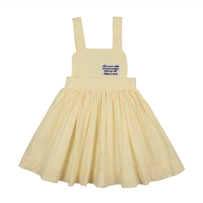 dress seersucker striped jumper - yellow