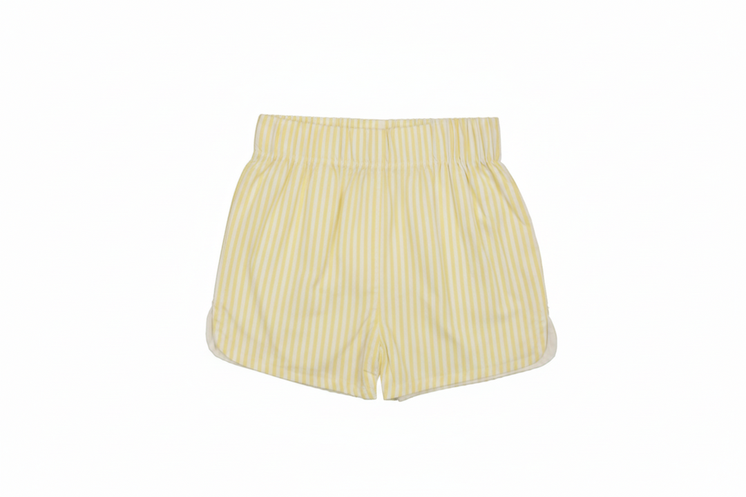 shorts seersucker striped - yellow