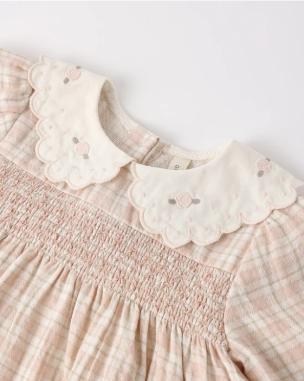 dress summer plaid tiered jumper - plaid