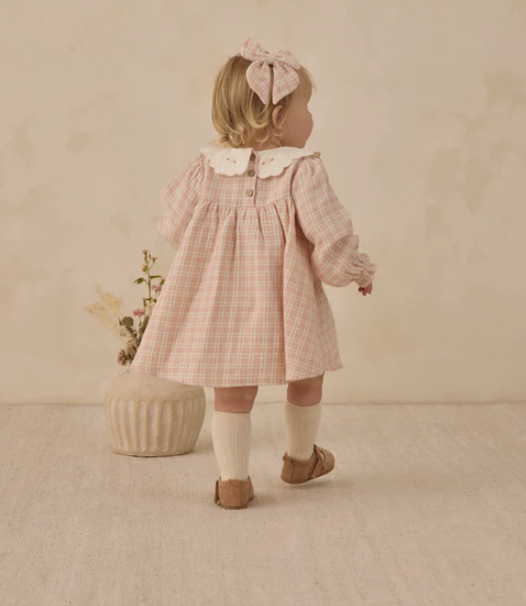 dress summer plaid tiered jumper - plaid