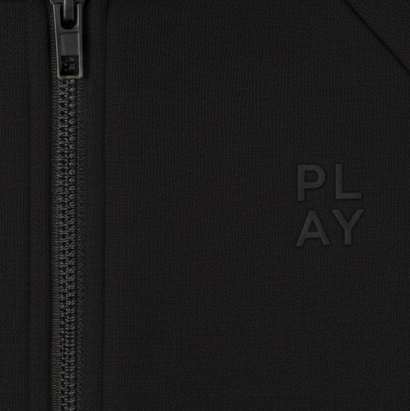 top l/s zip up play hoodie - black