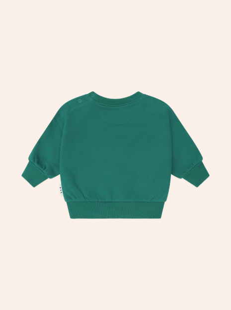 set outfit bear racer stripe sweatshirt and sweatpants - emerald