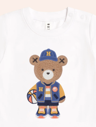 tee s/s baller hux bear - white