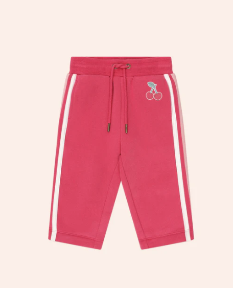 set outfit cherry racer stripe sweatshirt and sweatpants - cherry