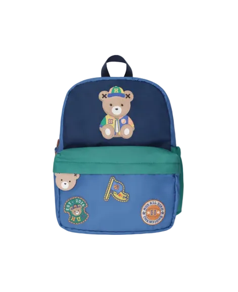 backpack color block with hux bear patches - multi