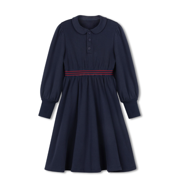 dress waisted shirt style sweatshirt - navy