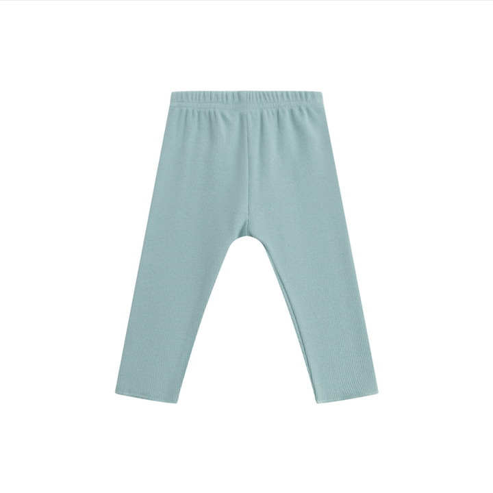 set outfit logo sweatshirt and rib pants - teal